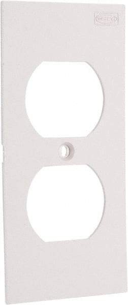 Hubbell Wiring Device-Kellems - Rectangular Raceway Plate - White, For Use with Hubbell BT3BC5 Three Channel, MediaTrak, Nonmetallic PlugTrak, PB2, PB3, PDB12, PS3, PT12, PW1 Series Raceways - A1 Tooling