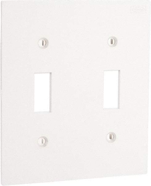 Hubbell Wiring Device-Kellems - Square Raceway Plate - White, For Use with Hubbell BT3BC5 Three Channel, MediaTrak, Nonmetallic PlugTrak Series Raceways - A1 Tooling