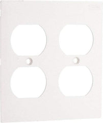 Hubbell Wiring Device-Kellems - Square Raceway Plate - White, For Use with Hubbell BT3BC5 Three Channel, MediaTrak, Nonmetallic PlugTrak, PT12, PW1 Series Raceways - A1 Tooling