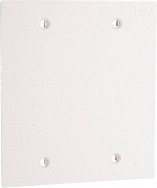 Hubbell Wiring Device-Kellems - Square Raceway Plate - White, For Use with Hubbell BT3BC5 Three Channel, MediaTrak, Nonmetallic PlugTrak Series Raceways - A1 Tooling