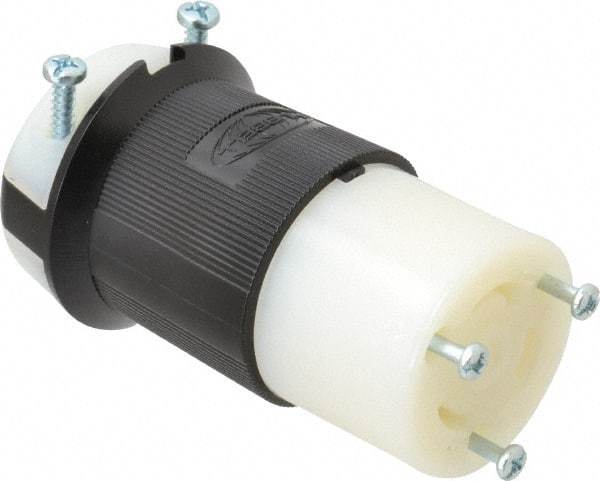 Hubbell Wiring Device-Kellems - 125 VAC, 30 Amp, L5-30R Configuration, Industrial Grade, Self Grounding Connector - 1 Phase, 2 Poles, IP20, 0.36 to 0.93 Inch Cord Diameter - A1 Tooling