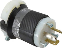 Hubbell Wiring Device-Kellems - 125/250 VAC, 20 Amp, NonNEMA Configuration, Industrial Grade, Ungrounded Plug - 1 Phase, 3 Poles, IP20, 0.36 to 0.93 Inch Cord Diameter - A1 Tooling