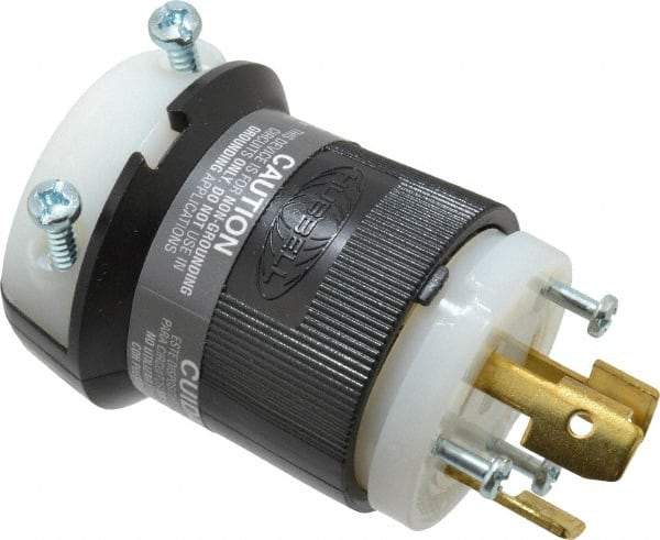 Hubbell Wiring Device-Kellems - 125/250 VAC, 30 Amp, NonNEMA Configuration, Industrial Grade, Ungrounded Plug - 1 Phase, 3 Poles, IP20, 0.36 to 0.93 Inch Cord Diameter - A1 Tooling