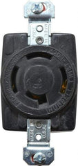 Hubbell Wiring Device-Kellems - 120/208 VAC, 20 Amp, NonNEMA, Ungrounded Receptacle - 4 Poles, 4 Wire, Female End, Black - A1 Tooling