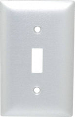 Hubbell Wiring Device-Kellems - 1 Gang, Switch Plate - Toggle Switch, Metallic, Aluminum - A1 Tooling