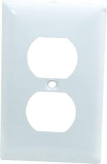 Hubbell Wiring Device-Kellems - 1 Gang, Outlet Wall Plate - Duplex Outlet, Metallic, Aluminum - A1 Tooling