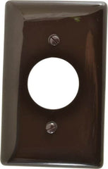 Hubbell Wiring Device-Kellems - 1 Gang, 4-1/2 Inch Long x 2.78 Inch Wide, Standard Outlet Wall Plate - Single Outlet, Brown, Nylon - A1 Tooling