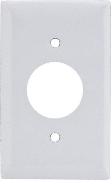 Hubbell Wiring Device-Kellems - 1 Gang, 4-1/2 Inch Long x 2.78 Inch Wide, Standard Outlet Wall Plate - Single Outlet, Metallic, Stainless Steel - A1 Tooling