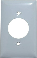 Hubbell Wiring Device-Kellems - 1 Gang, 4-1/2 Inch Long x 2.78 Inch Wide, Standard Outlet Wall Plate - Single Outlet, Metallic, Stainless Steel - A1 Tooling