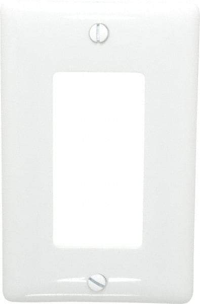 Hubbell Wiring Device-Kellems - 1 Gang, 4-1/2 Inch Long x 2.78 Inch Wide, Standard Outlet Wall Plate - GFCI/Surge Receptacle, White, Nylon - A1 Tooling