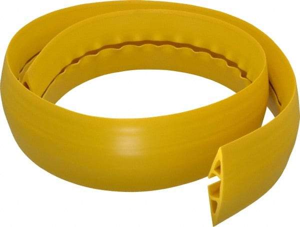 Hubbell Wiring Device-Kellems - 1 Channel, 5 Ft Long, 1/2" Max Compatible Cable Diam, Yellow PVC On Floor Cable Cover - 3" Overall Width x 3/4" Overall Height, 3/4" Channel Width x 1/2" Channel Height - A1 Tooling