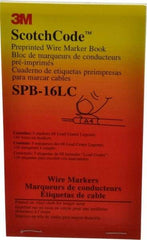 3M - 450 Label, 1.37 Inch Long x 0.22 Inch Wide x 1/4mm Thick, Alphanumeric, Electrical Vinyl Film Book - Black Legend, White Background, 39.2 to 100.4°F, Self Adhesive - A1 Tooling