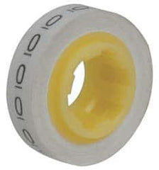 3M - 8' Long x 0.215" Wide, Polyester Film, Preprinted Tape Refills - White Background, Self Adhesive, Character 0 - A1 Tooling