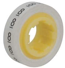 3M - 8' Long x 0.215" Wide, Polyester Film, Preprinted Tape Refills - White Background, Self Adhesive, Character 8 - A1 Tooling