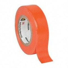 3M - 1/2" x 20', Orange Vinyl Electrical Tape - Series 35, 7 mil Thick, 1,250 V/mil Dielectric Strength, 17 Lb./Inch Tensile Strength - A1 Tooling