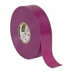 3M - 3/4" x 66', Purple Vinyl Electrical Tape - Series 35, 7 mil Thick, 1,250 V/mil Dielectric Strength, 17 Lb./Inch Tensile Strength - A1 Tooling