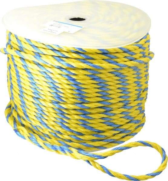 Ideal - 600 Ft. Long, 300 Lb. Load, Polypropylene Rope - 3/8 Inch Diameter, 2,430 Lb. Breaking Strength - A1 Tooling