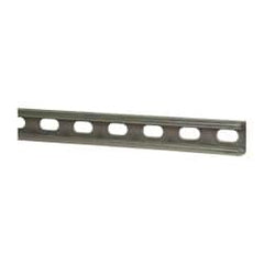 Thomas & Betts - 10' Long x 1-5/8" Wide x 13/16" High, 14 Gauge, Strip Steel, Half Slot Framing Channel & Strut - 0.075" Thick, Gold Galvanized - A1 Tooling