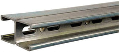 Thomas & Betts - 10' Long x 1-5/8" Wide x 1-5/8" High, 12 Gauge, Strip Steel, Half Slot Framing Channel & Strut - 0.105" Thick, Pre-Galvanized - A1 Tooling