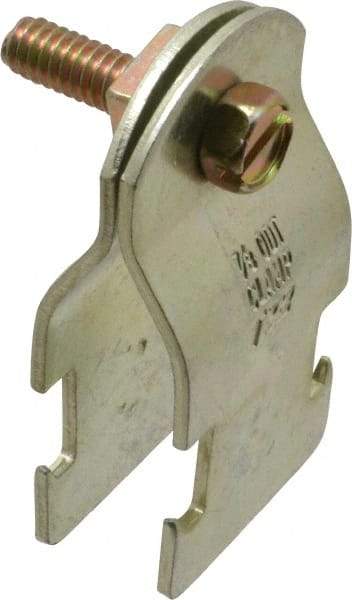 Thomas & Betts - 7/8" Pipe, 16 Gauge" Pipe or Tube Clamp - Gold Galvanized, 650 Lb Capacity - A1 Tooling