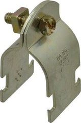 Thomas & Betts - 1-1/4" Pipe, 14 Gauge" Pipe or Tube Clamp - Gold Galvanized, 1,000 Lb Capacity - A1 Tooling