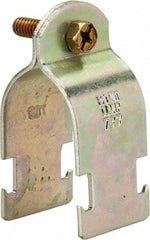 Thomas & Betts - 1-3/8" Pipe, 14 Gauge" Pipe or Tube Clamp - Gold Galvanized, 1,000 Lb Capacity - A1 Tooling