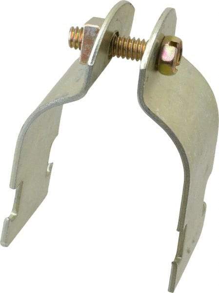 Thomas & Betts - 1-1/2" Pipe, 14 Gauge" Pipe or Tube Clamp - Gold Galvanized, 1,000 Lb Capacity - A1 Tooling