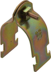 Thomas & Betts - 1-5/8" Pipe, 14 Gauge" Pipe or Tube Clamp - Gold Galvanized, 1,000 Lb Capacity - A1 Tooling