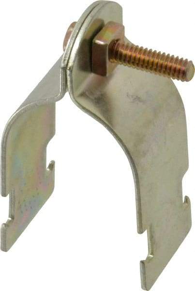 Thomas & Betts - 1-1/4" Pipe, 14 Gauge" Pipe or Conduit Clamp - Gold Galvanized, Rigid & IMC Conduit - A1 Tooling