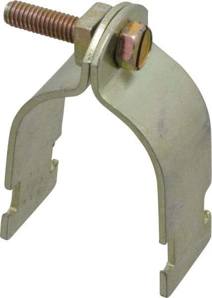 Thomas & Betts - 1-1/2" Pipe, 12 Gauge" Pipe or Conduit Clamp - Gold Galvanized, Rigid & IMC Conduit - A1 Tooling