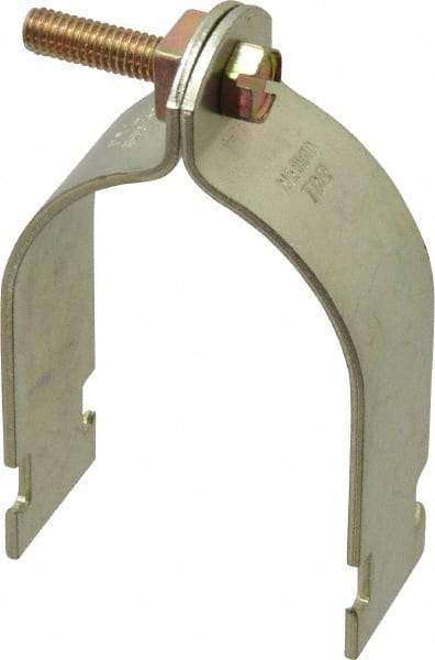 Thomas & Betts - 2-1/2" Pipe, 12 Gauge" Pipe or Conduit Clamp - Gold Galvanized, Rigid & IMC Conduit - A1 Tooling