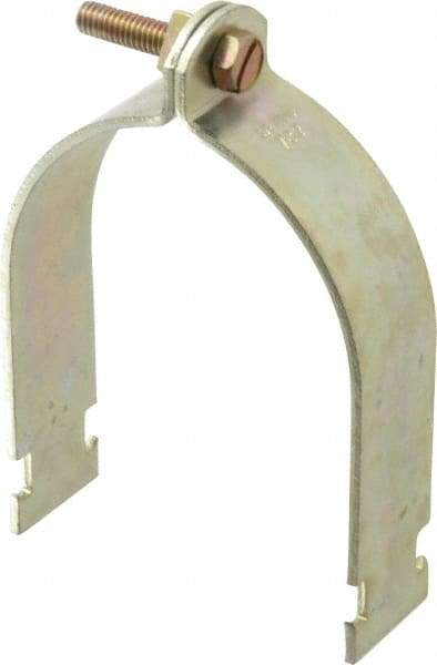 Thomas & Betts - 3-1/2" Pipe, 1/8 Gauge" Pipe or Conduit Clamp - Gold Galvanized, Rigid & IMC Conduit - A1 Tooling