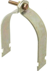 Thomas & Betts - 3-1/2" Pipe, 1/8 Gauge" Pipe or Conduit Clamp - Gold Galvanized, Rigid & IMC Conduit - A1 Tooling