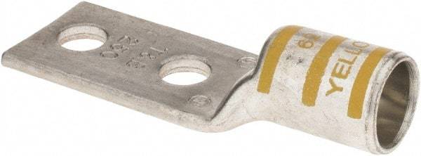 Thomas & Betts - 250 kcmil Wire Noninsulated Crimp Connection Rectangle Ring Terminal - 3/8" Stud, 3.28" OAL x 1.13" Wide, Tin Plated Copper Contact - A1 Tooling