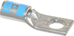 Thomas & Betts - 6 AWG Noninsulated Compression Connection Square Ring Terminal - 1/4" Stud, 1.23" OAL x 0.44" Wide, Tin Plated Copper Contact - A1 Tooling