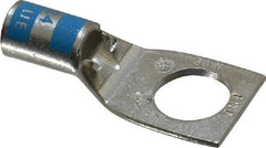 Thomas & Betts - 6 AWG Noninsulated Compression Connection Square Ring Terminal - 3/8" Stud, 1.41" OAL x 0.6" Wide, Tin Plated Copper Contact - A1 Tooling