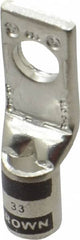 Thomas & Betts - 2 AWG Noninsulated Compression Connection Square Ring Terminal - 5/16" Stud, 1.73" OAL x 0.59" Wide, Tin Plated Copper Contact - A1 Tooling