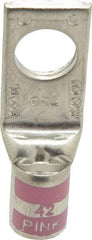 Thomas & Betts - 1/0 AWG Noninsulated Compression Connection Square Ring Terminal - 1/2" Stud, 2.2" OAL x 3/4" Wide, Tin Plated Copper Contact - A1 Tooling