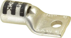 Thomas & Betts - 2/0 AWG Noninsulated Compression Connection Square Ring Terminal - 1/4" Stud, 1.65" OAL x 0.83" Wide, Tin Plated Copper Contact - A1 Tooling