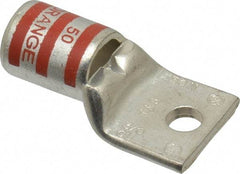 Thomas & Betts - 3/0 AWG Noninsulated Compression Connection Rectangle Ring Terminal - 1/4" Stud, 1-3/4" OAL x 0.92" Wide, Tin Plated Copper Contact - A1 Tooling