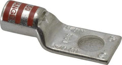 Thomas & Betts - 3/0 AWG Noninsulated Compression Connection Rectangle Ring Terminal - 1/2" Stud, 2.35" OAL x 0.92" Wide, Tin Plated Copper Contact - A1 Tooling