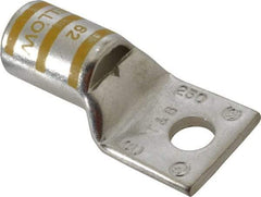 Thomas & Betts - 250 kcmil Wire Noninsulated Compression Connection Square Ring Terminal - 3/8" Stud, 2.28" OAL x 1.13" Wide, Tin Plated Copper Contact - A1 Tooling