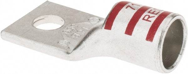 Thomas & Betts - 350 kcmil Wire Noninsulated Compression Connection Square Ring Terminal - 1/2" Stud, 2.85" OAL x 1.36" Wide, Tin Plated Copper Contact - A1 Tooling