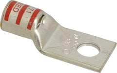 Thomas & Betts - 350 kcmil Wire Noninsulated Compression Connection Square Ring Terminal - 5/8" Stud, 3.21" OAL x 1.36" Wide, Tin Plated Copper Contact - A1 Tooling