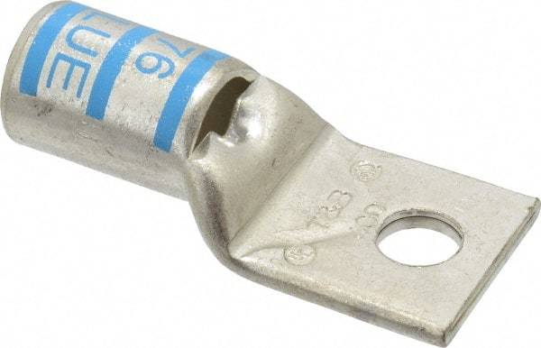 Thomas & Betts - 400 kcmil Wire Noninsulated Compression Connection Square Ring Terminal - 1/2" Stud, 3.2" OAL x 1.41" Wide, Tin Plated Copper Contact - A1 Tooling