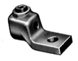 Thomas & Betts - 300-500 kcmil Wire Noninsulated Compression Connection Square Ring Terminal - 1/2" Stud, 3-1/16" OAL x 1-3/8" Wide, Copper Contact - A1 Tooling