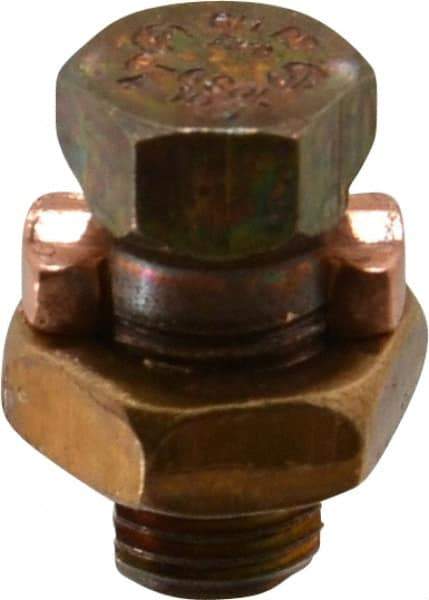 Thomas & Betts - 8 to 6 AWG, Copper Wire Compatible, Copper Alloy, Hex Split Bolt Connector - 31/32" OAL, 15/32" Head Width, 21/32" Base Width - A1 Tooling