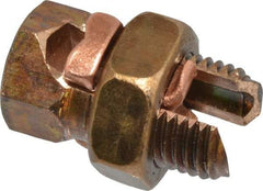 Thomas & Betts - 8 to 4 AWG, Copper Wire Compatible, Copper Alloy, Hex Split Bolt Connector - 1-1/16" OAL, 17/32" Head Width, 23/32" Base Width - A1 Tooling