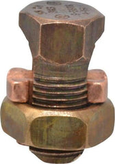 Thomas & Betts - 8 to 3 AWG, Copper Wire Compatible, Copper Alloy, Hex Split Bolt Connector - 1-1/16" OAL, 17/32" Head Width, 23/32" Base Width - A1 Tooling