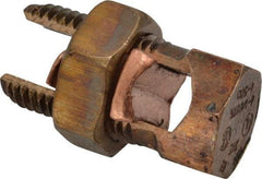 Thomas & Betts - 14 to 1/0 AWG, Copper Wire Compatible, Copper Alloy, Hex Split Bolt Connector - 1-19/32" OAL, 3/4" Head Width, 15/16" Base Width - A1 Tooling